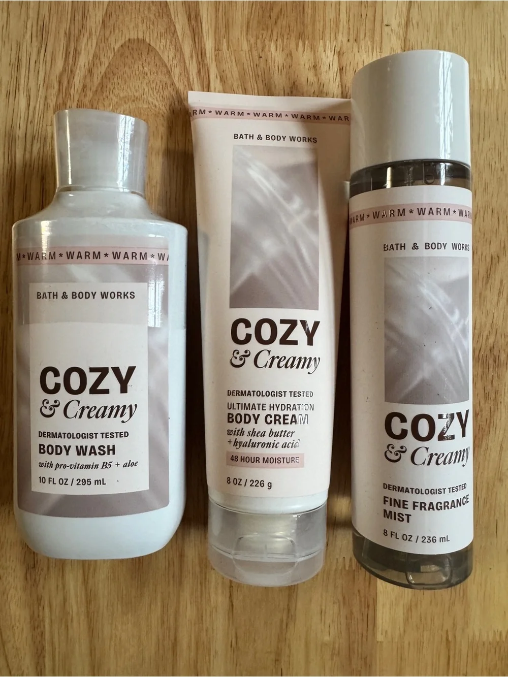 Bath & Body Works Cozy & Creamy Body Wash Set - Cream and Taupe